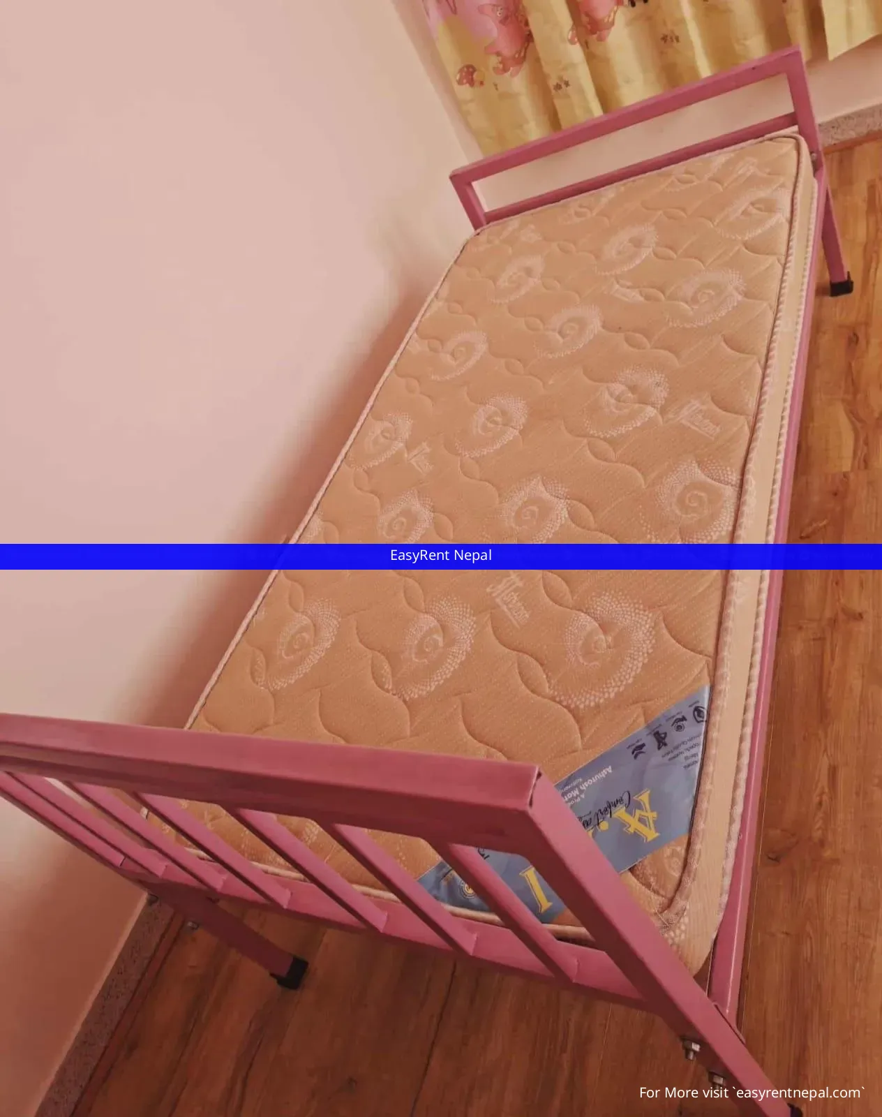 Single Size Metal Bed With Mattress For Sale In Gyaneshwar, Kathmandu - Excellent Condition